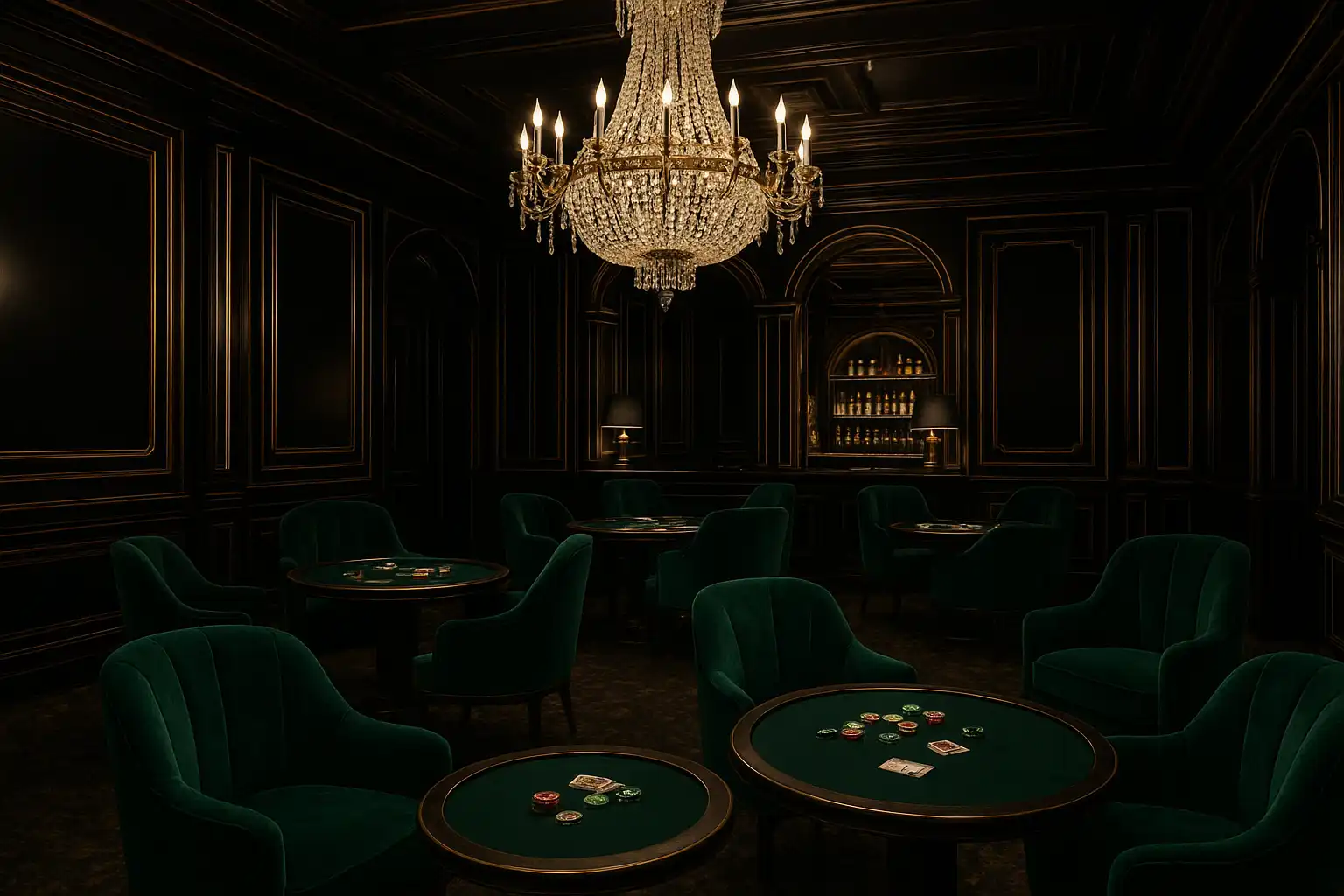 Illustration of an elegant casino lounge representing the RiderBet brand