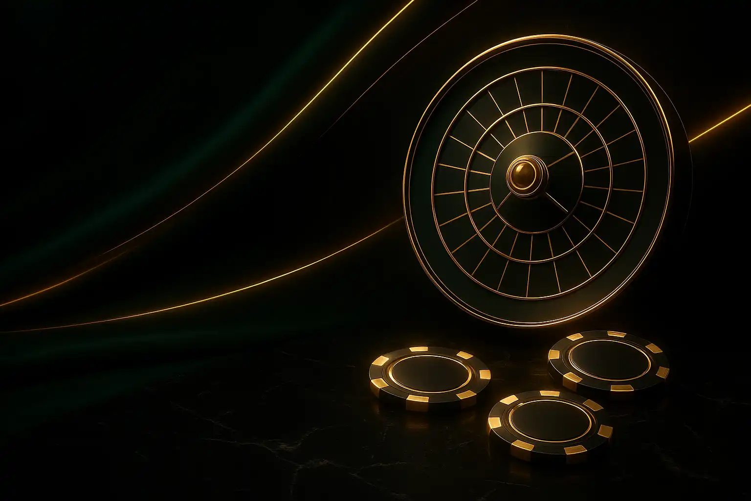 Emerald and gold themed illustration representing the RiderBet casino lobby